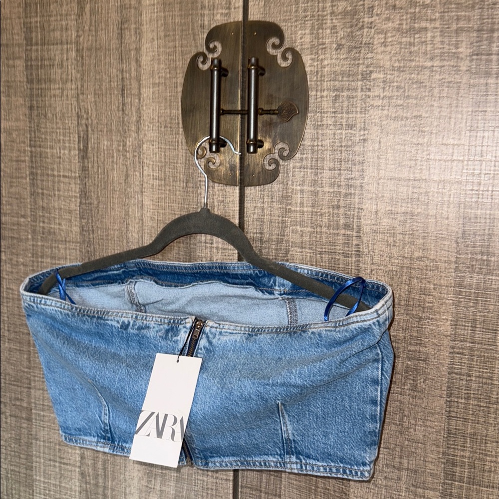 Blue Denim Crop Top‎ - Picture 4 of 17